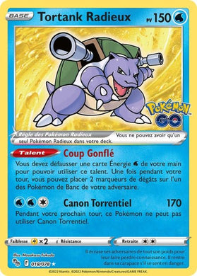 018/078 - Tortank Radieux - EB10.5 Pokémon GO - POKEMON FR - PokéSquad