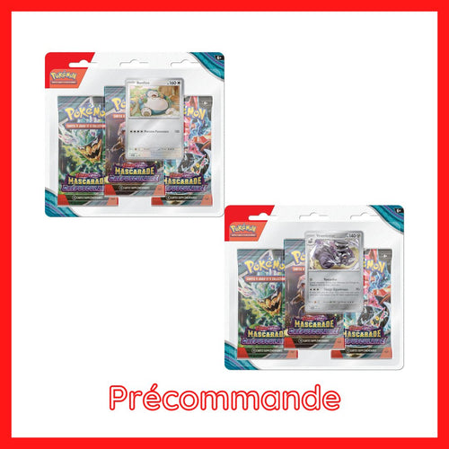 [Précommande] Tripack - 3 Booster EV06 [Mascarade Crépusculaire] - POKEMON FR - Illustration au choix - PokéSquad