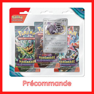 [Précommande] Tripack - 3 Booster EV06 [Mascarade Crépusculaire] - POKEMON FR - Illustration au choix - PokéSquad