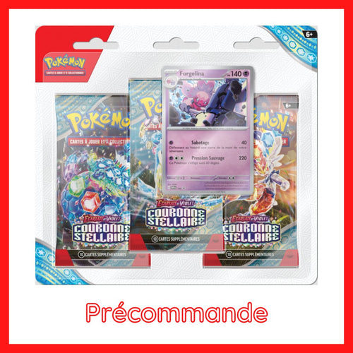 [Précommande] Tripack - 3 Booster EV07 [Couronne Stellaire] - POKEMON FR - Illustration au choix - PokéSquad