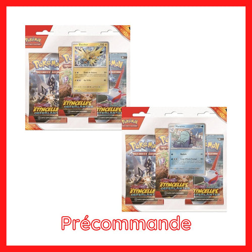 [Précommande] Tripack - 3 Booster EV08 [Étincelles Déferlantes] - POKEMON FR - Illustration au choix - PokéSquad