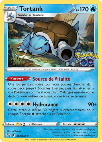 017/078 - Tortank - EB10.5 Pokémon GO - POKEMON FR - PokéSquad