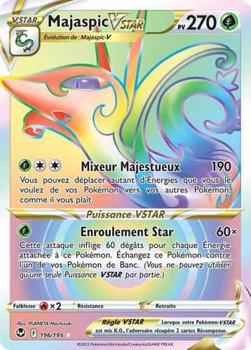 196/195 - Majaspic VSTAR RAINBOW - EB12 Tempête Argentée - POKEMON FR - PokéSquad