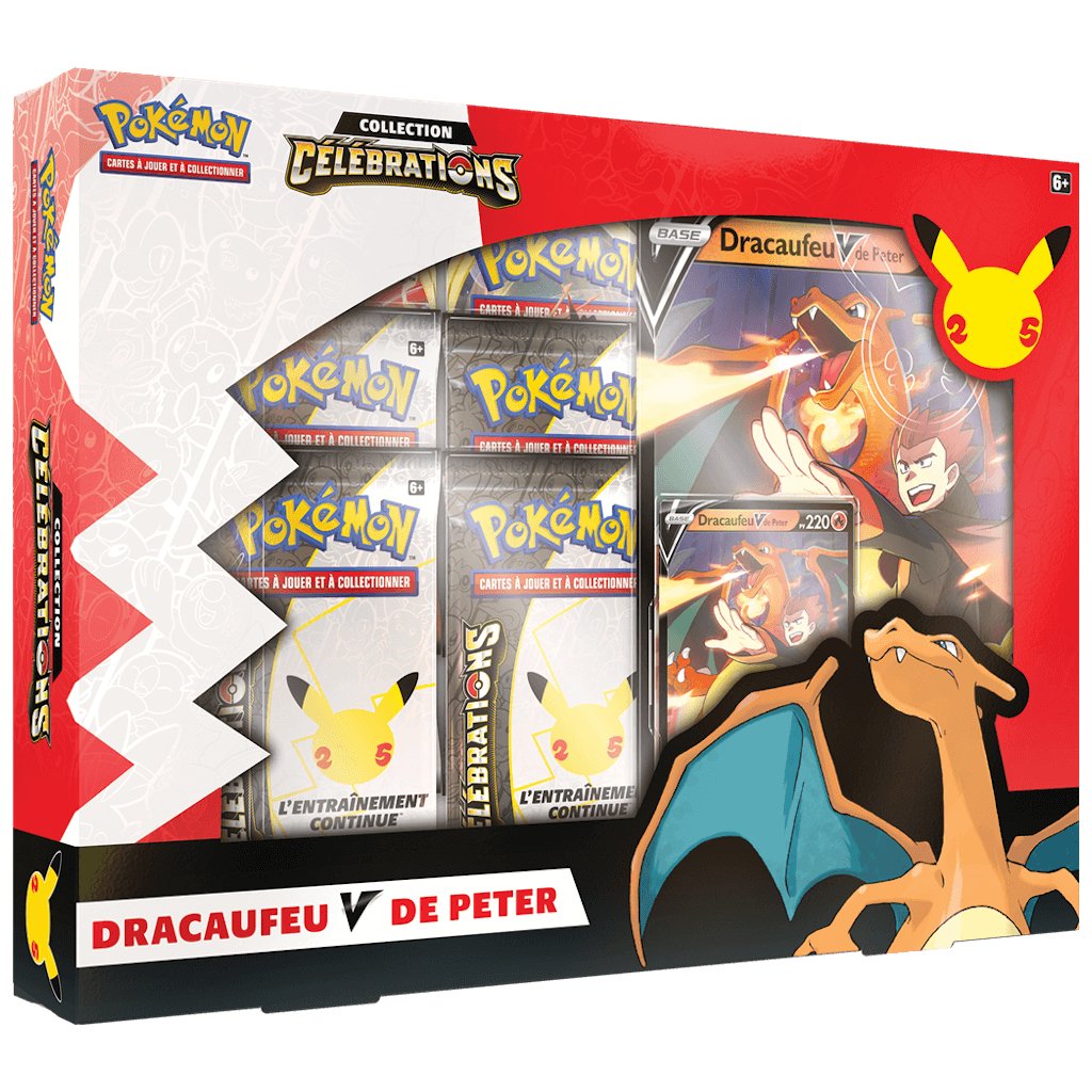 Coffret Dracaufeu V De Peter Célébrations 25 Ans - POKEMON FR - PokéSquad