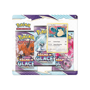 Tripack - 3 Boosters EB06 [Règne de Glace] POKEMON FR - Illustration Ronflex - PokéSquad