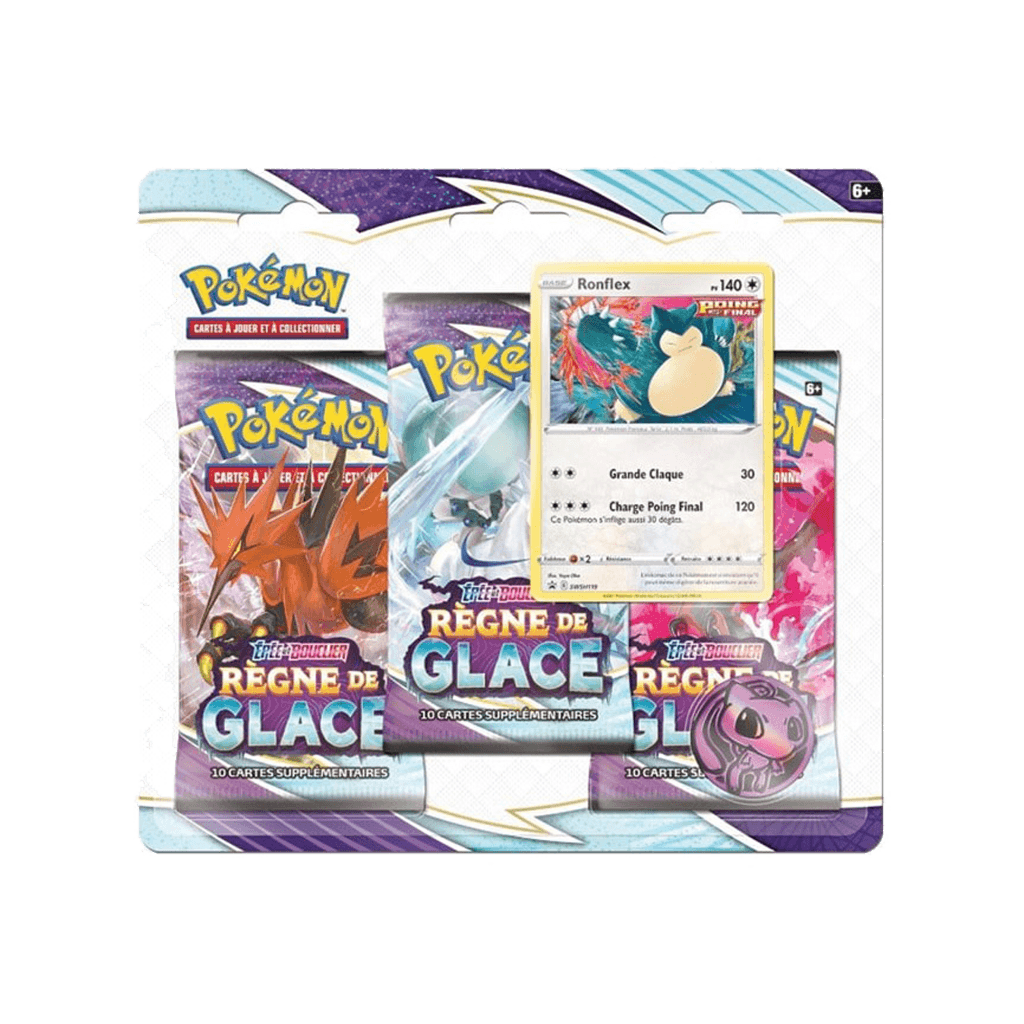 Tripack - 3 Boosters EB06 [Règne de Glace] POKEMON FR - Illustration Ronflex - PokéSquad