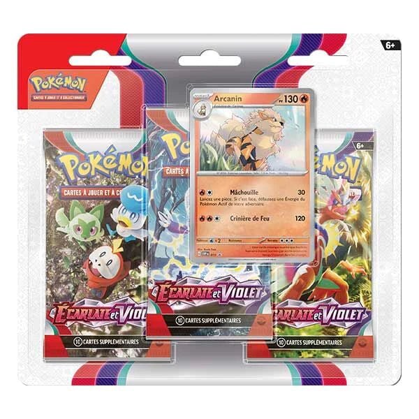 Tripack - 3 Boosters EV01 [Écarlate et Violet] POKEMON FR - Illustration au choix - PokéSquad