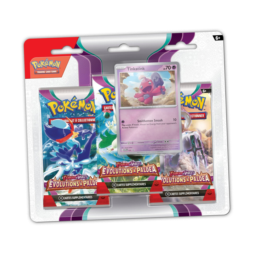 Tripack - 3 Boosters EV02 [Évolutions à Paldea] POKEMON FR - Illustration Forgerette - PokéSquad