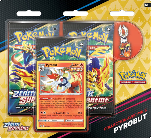 Tripack Pin's Collection Pyrobut - 3 Boosters EB12.5 [Zénith Suprême] POKEMON FR - PokéSquad