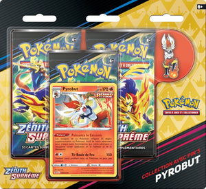 Tripack Pin's Collection Pyrobut - 3 Boosters EB12.5 [Zénith Suprême] POKEMON FR - PokéSquad